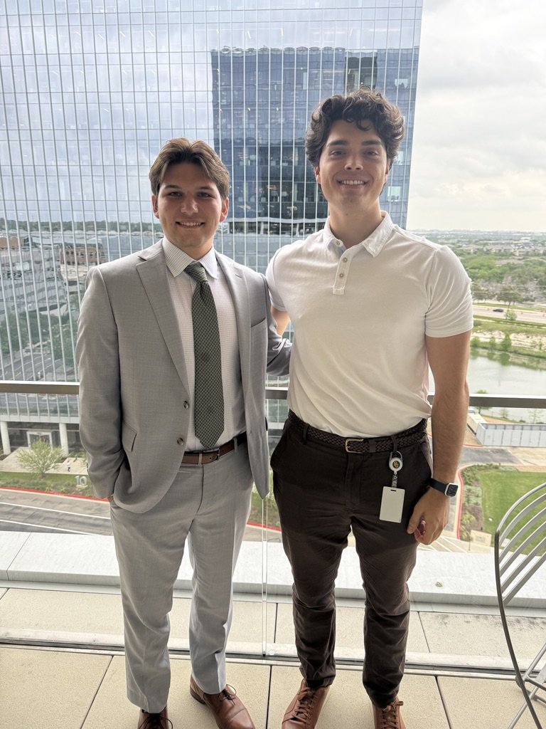 Cooper Carlsen with a colleague